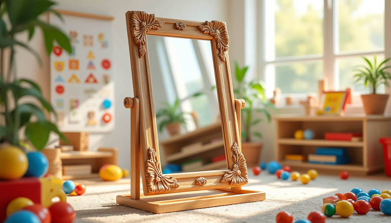 découvrez le miroir montessori avec barre, un outil indispensable pour stimuler le développement de votre enfant. favorisez son autonomie, sa coordination et sa confiance en lui grâce à ce miroir éducatif conçu pour accompagner chaque étape de sa croissance.