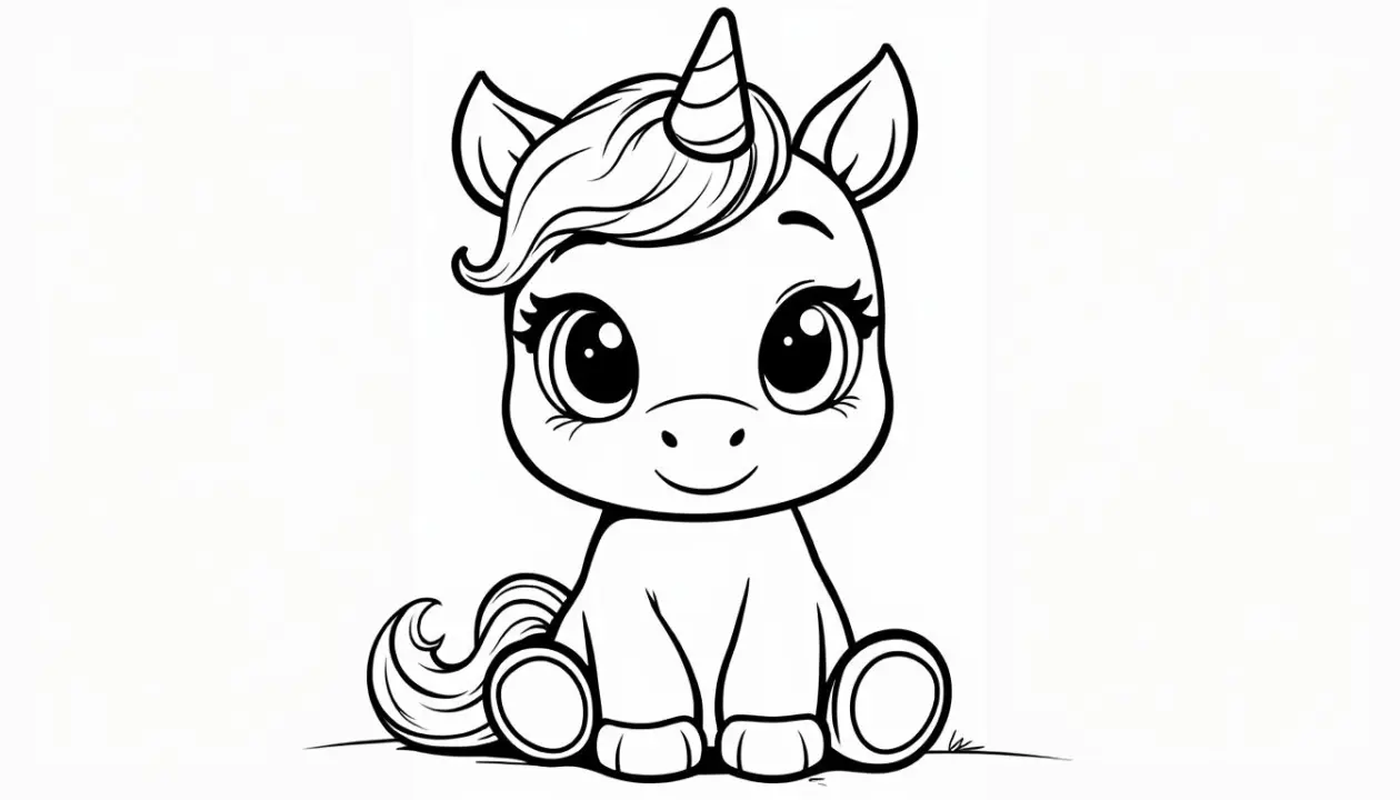 découvrez notre adorable dessin de bébé licorne à colorier ! plongez dans un univers de douceur et d'émerveillement avec ce dessin attendrissant, parfait pour les petits artistes en herbe. laissez libre cours à votre créativité et amusez-vous à ajouter des couleurs à cette charmante licorne.