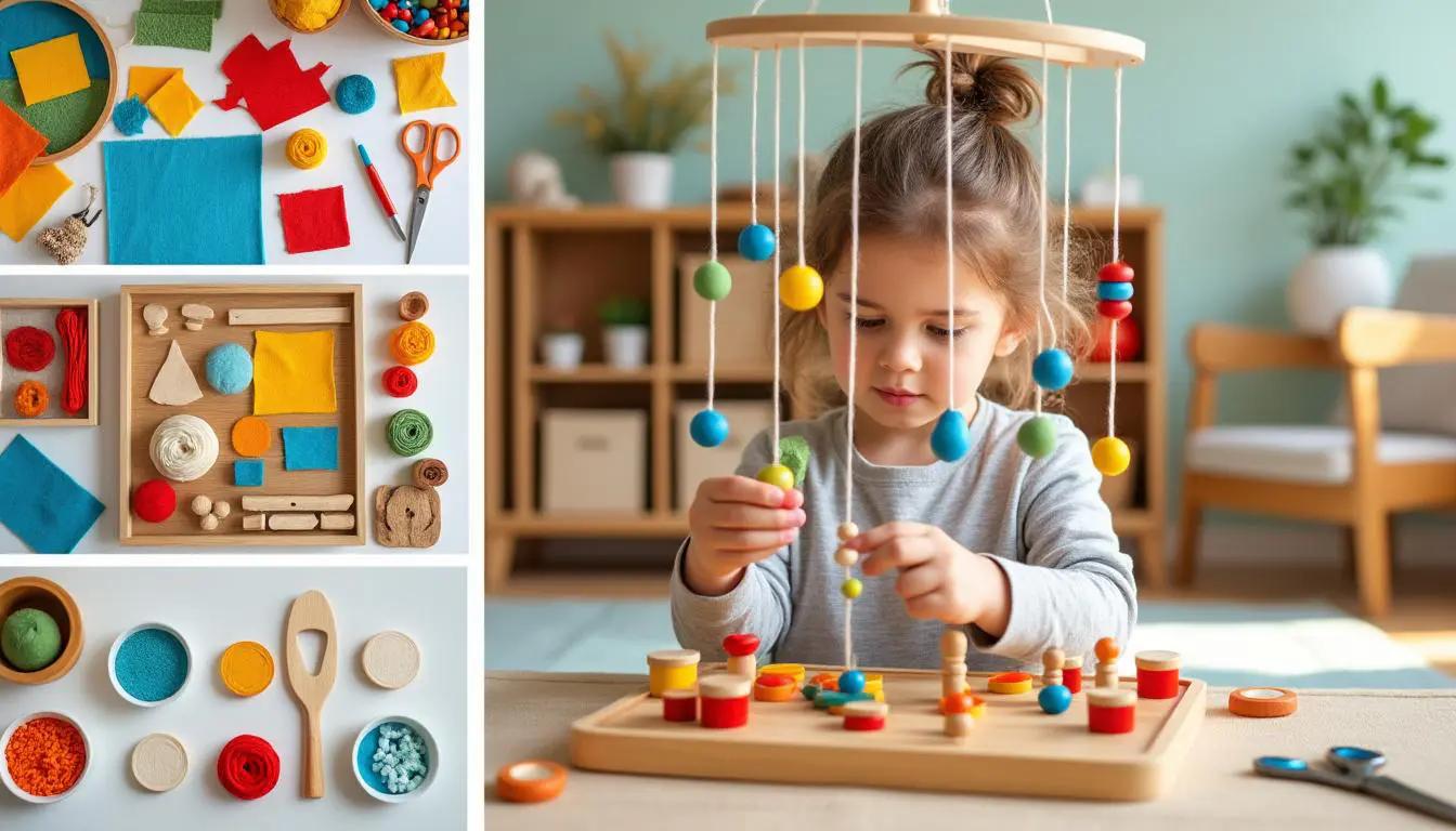 découvrez comment fabriquer un magnifique mobile montessori grâce à notre guide étape par étape. idéal pour stimuler l'éveil de votre enfant, ce projet créatif vous permettra de passer d'agréables moments en famille tout en apprenant les principes de la pédagogie montessori.