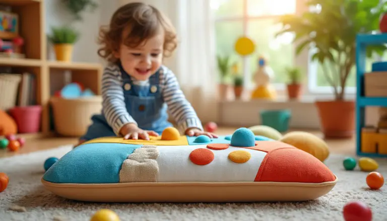 découvrez le coussin sensoriel montessori, un outil incontournable pour favoriser le développement moteur et cognitif de votre enfant. grâce à ses textures et formes variées, ce coussin stimule la curiosité et l'exploration tout en offrant un confort optimal. idéal pour accompagner chaque étape de l'éveil de votre petit.