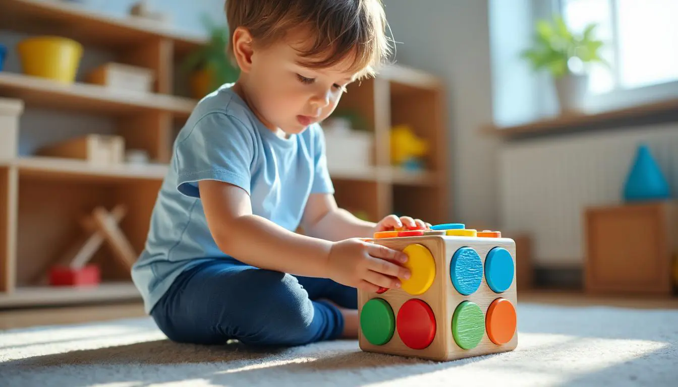 découvrez le cube d'éveil montessori, un jouet stimulant conçu pour favoriser l'apprentissage et le développement des compétences motrices chez votre enfant. offrez-lui une expérience d'éveil ludique qui stimule sa curiosité et son autonomie.