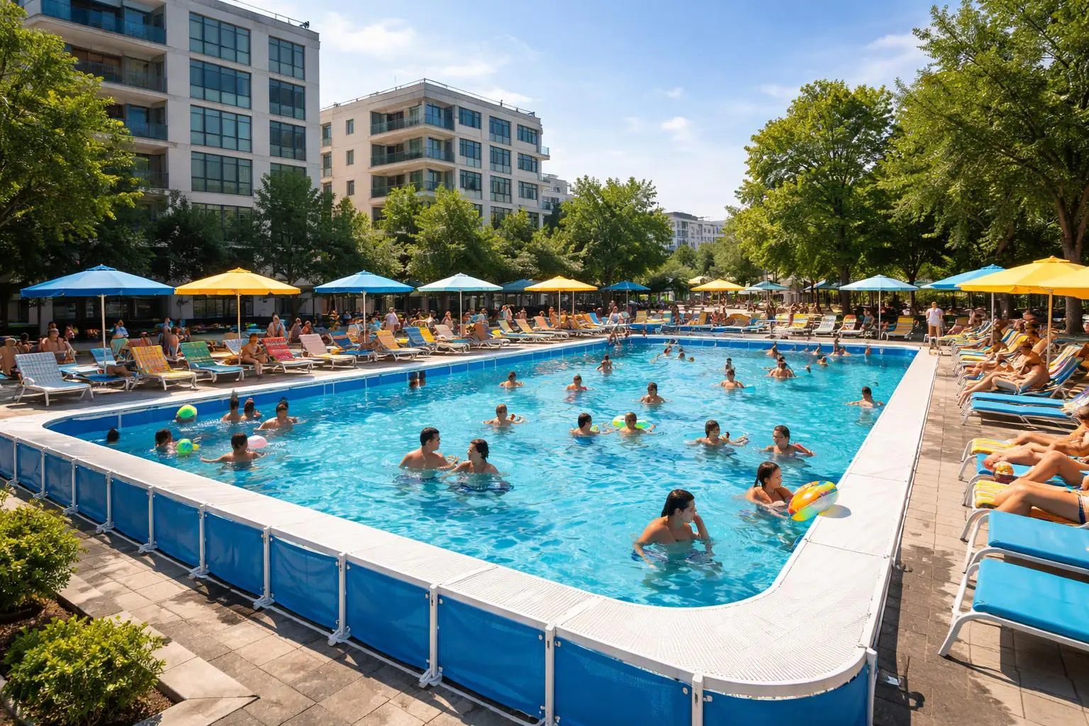 louez une piscine temporaire collective idéale pour votre collectivité. solution pratique, rapide et économique pour offrir des moments de détente et de loisirs à tous.